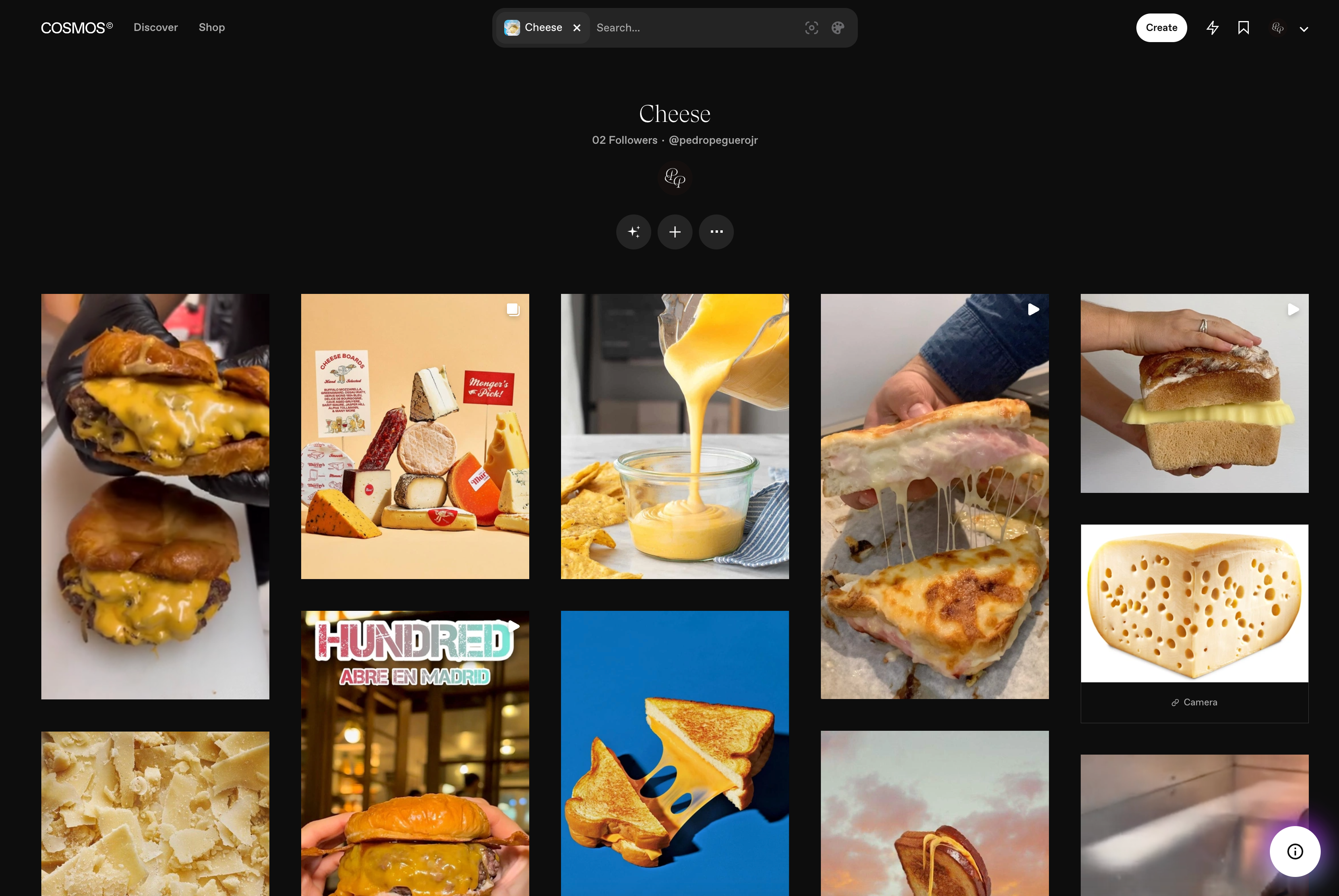 My cheese board on Cosmos.so