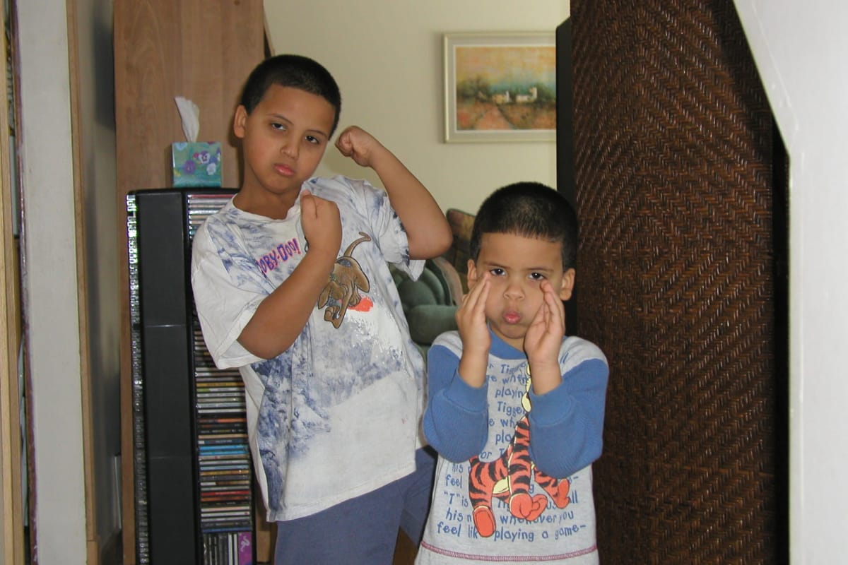 Me (left) and my little brother